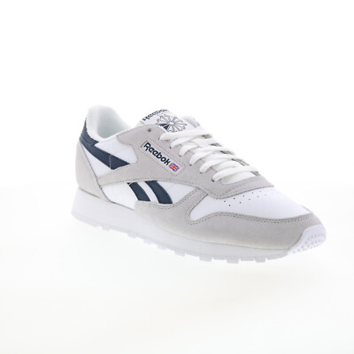 Reebok Classic Suede Mens Gray Suede Lace Up Lifestyle Sneakers Shoes