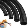 Cat Dog Cord Protectors from Pets No Chew 6.6ft - 1/4inch，Rabbits Cable Sleeves Cord Management Puppy Proof Covers, Wire Loom Critter Cord Charger Protector Heavy Duty Split Sleeve Automotive Tv，Black