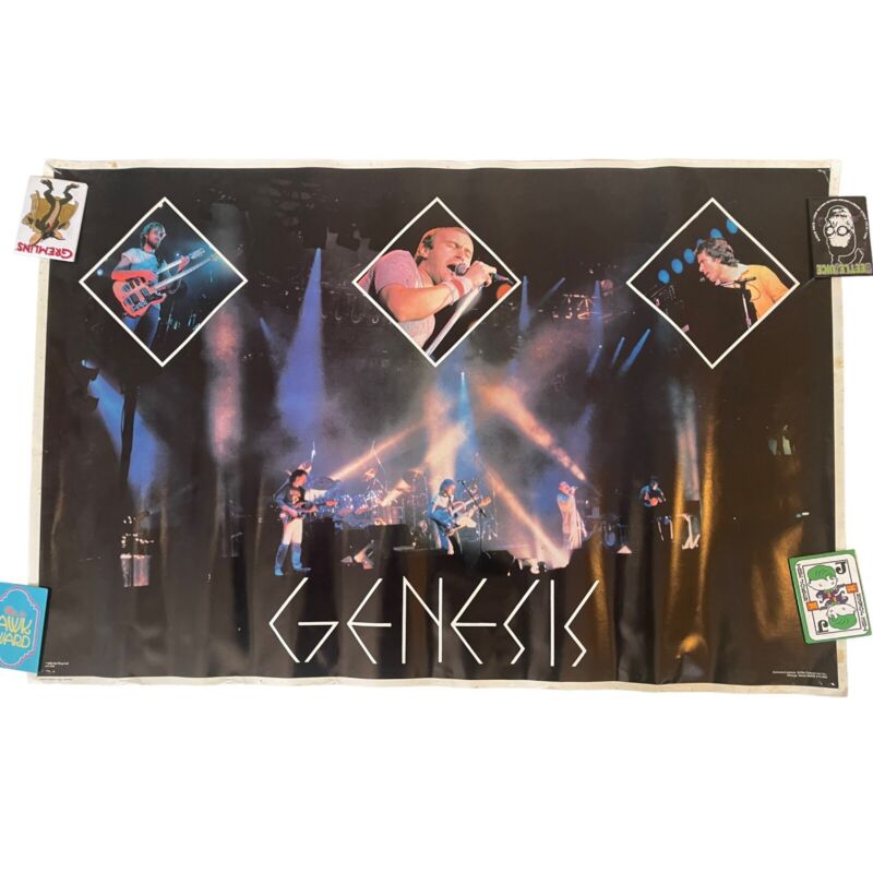 Rare 1982 Genesis Poster 34"X 22.5" Rock Concert Collage Poster