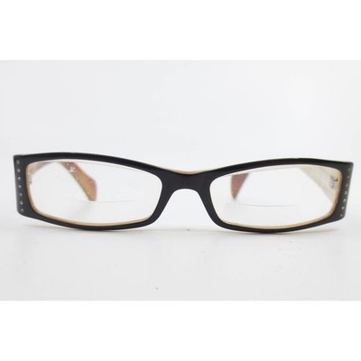 Vogue VO3345 B Black Cream Rhinestone Rectangular Eyeglasses Frames 49-15-130