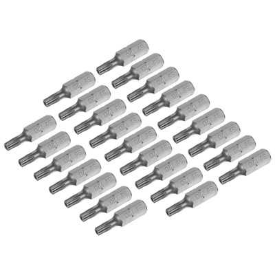 25pcs Torx Bits 1/4'' Magnetic Screwdriver T20 Screw Driver Bit S2 Alloy Steel