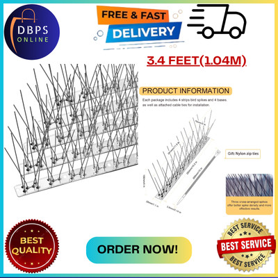 OFFO Bird Spikes With Stainless Steel Base Durable Bird Repellent Spikes Arrow