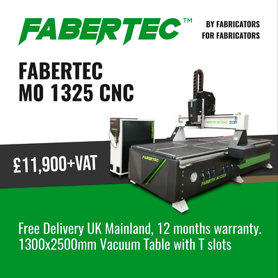 NEW FABERTEC M0 1325 CNC Router Vacuum Bed 11 900 VAT CHEAPEST IN UK
