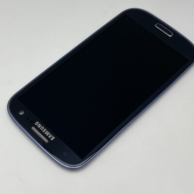 Samsung Galaxy S3 LCD Display Touch Screen Digitizer Blue Full Assembly w/Frame