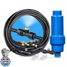 HOMENOTE Misting System with Filter, 59FT (18M) Misting Line + 20 Brass Mist Nozzles + Brass Adapter(3/4
