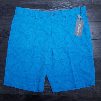 WALTER HAGEN Perfect II Agave Print Golf Shorts Mens Size 38 Blue Tropical