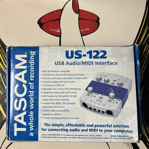 Tascam US-122 2-channel Recording USB Audio MIDI Interface w/ ...