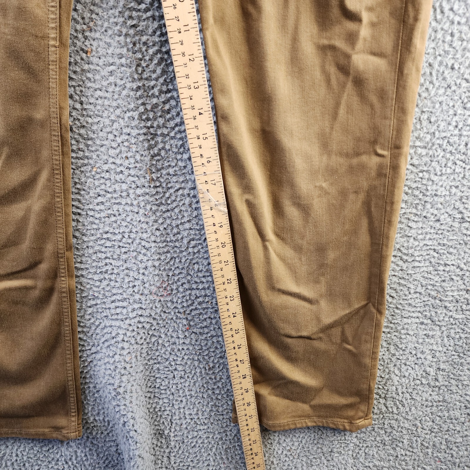 Paige Federal Slim Straight Fit Jeans Men's 40 Laurel Tan Zip Fly Button Closure - Picture 10 of 15