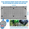 Plastic Egg Crate Grip Panel Fish Tank Divider Aquarium Divider Filter Bottom Fish Tank Isolation Board Egg Crate Tray (Black, 8pcs 11.8X5.9 Inch with 0.15 Inch Hole)