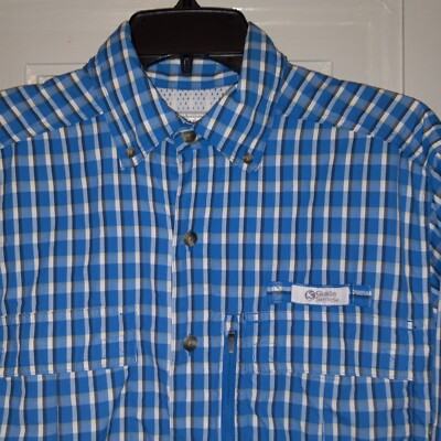 Gander Mountain Guide Series Long Sleeve Shirt Men's Size Small Blue Button Up