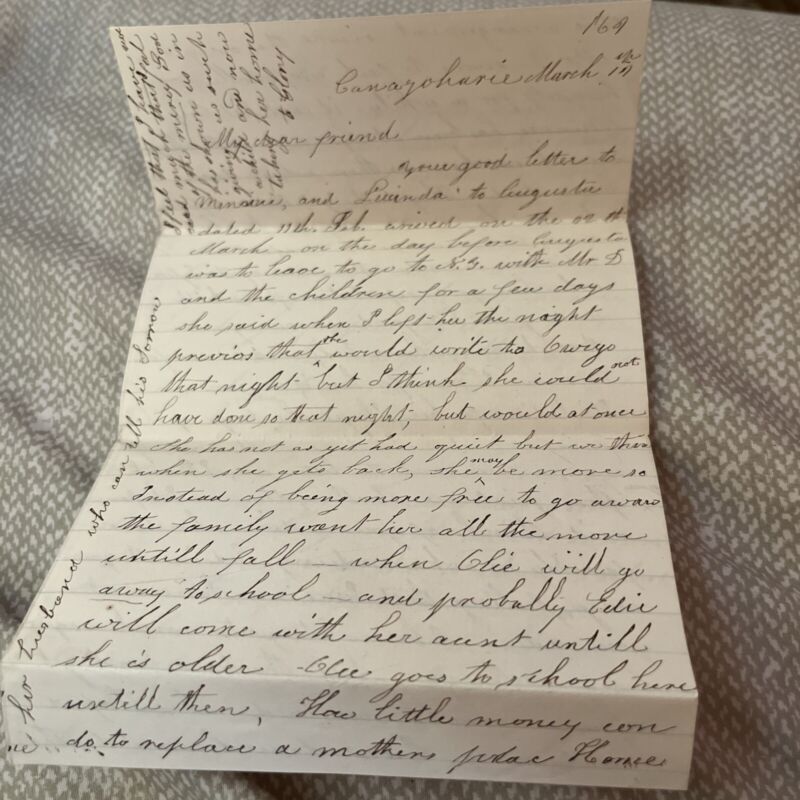 Antique Letter from Canajoharie NY New York Discusses Jesus Theology Syracuse