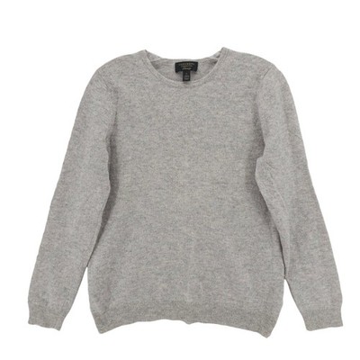CHARTER CLUB Luxury 100% Cashmere Sweater Light Gray Heather Women's LARGE
