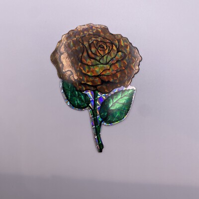RARE Vintage 90s Brown Rose Prism Vending Machine Sticker