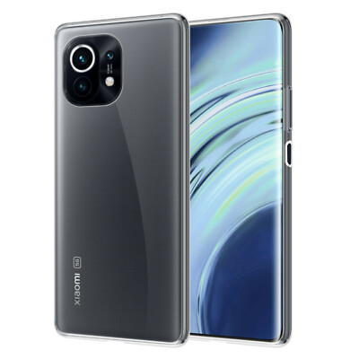 Slim Fit For Xiaomi Mi 11 Lite Clear Silicone Gel Cover Bumper Case Cover