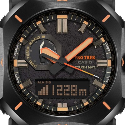 Pre-owned Casio Outdoor Pro Trek Solar Powered Triple Sensor Word Time : Prw-6900yl-5
