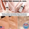 UCANBE Body Shimmer Oil 100ml, Moisturizing Face Body Glow Glitter Oil, Waterproof Shimmering Body Luminizer Liquid Illuminator Highlighter, Tinted Shimmer Body Lotion Glowing Bronzer Makeup(Silver)