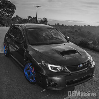 Fit 2008-2014 Impreza WRX LED DRL SWITCHBACK Signal Black Projector Headlights