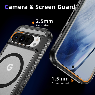 Mag safe Shockproof Case For Google Pixel 9 Pro XL 9 8 Pro 8A Stand Rugged Cover