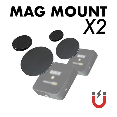2x Magnet Mount for Rode Wireless PRO, GO, & ME Microphones Systems - Magnetic