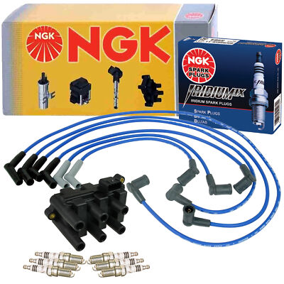 NGK DIS Ignition Coil Wires & 6 Iridium IX Spark Plugs Kit For Ford Mazda 3.0 V6