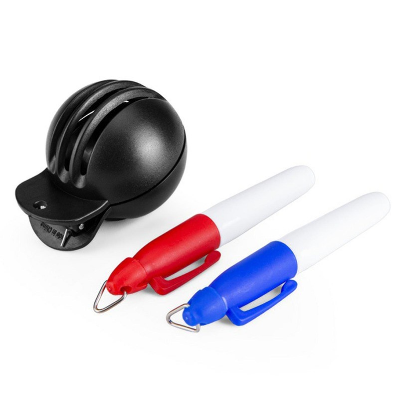 Golf Ball Marker Line Drawing Alignment Tool Kit With Marker Set And Carry Case
