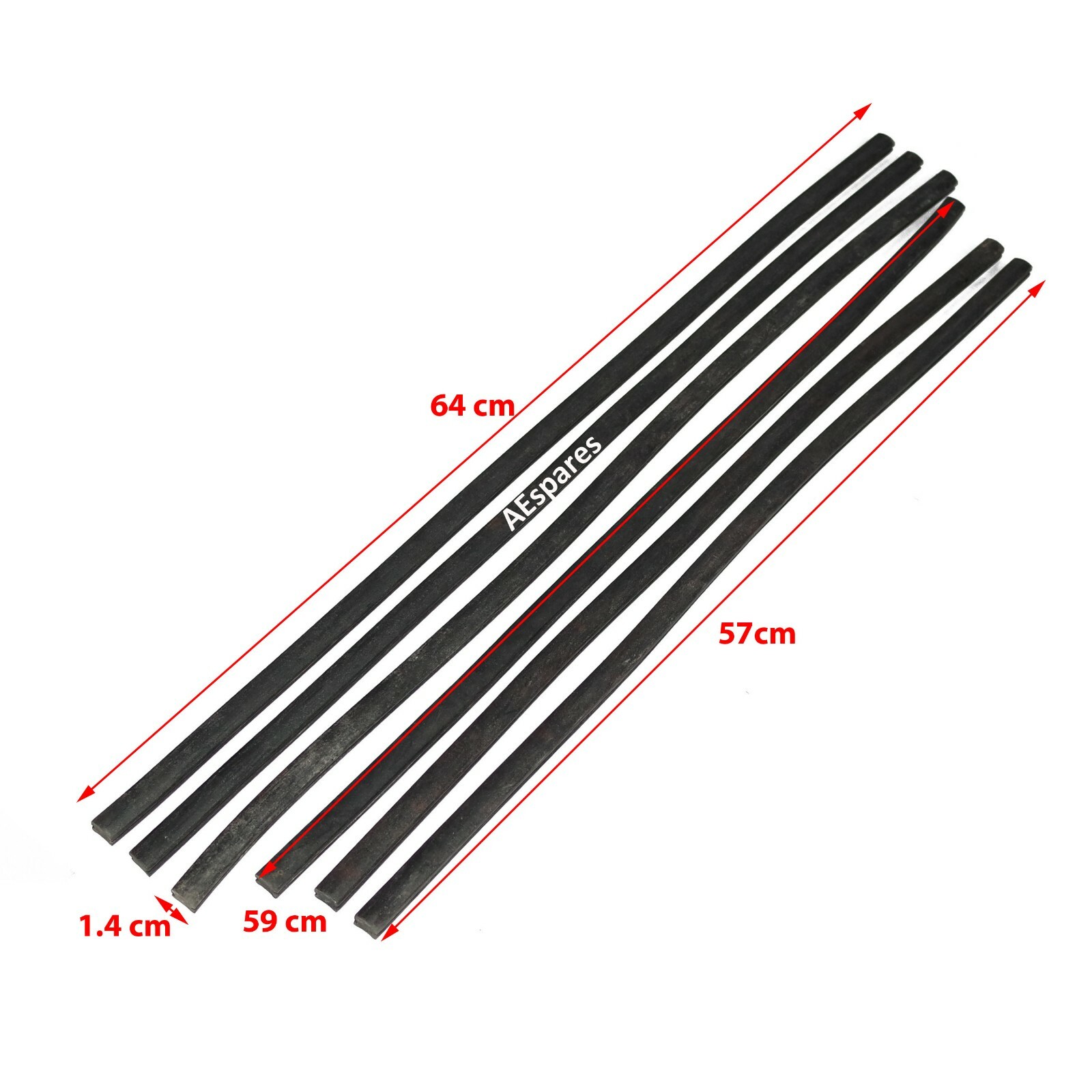 Vespa PX LML 2T PE EFL Floor Runner Kit Channel Strip Set With Fixing Rivets  