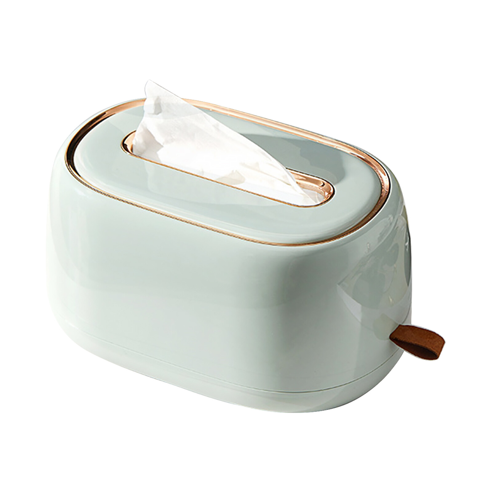 Tissue Box Holder With Spring Desktop Wall-mounted Tissue Box Cover Paper Towel