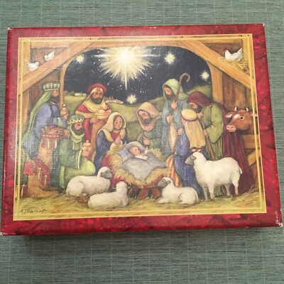 Vtg 2013 SUSAN WINGET ''Adore Him'' LANG Box Nativity Christmas Cards NEW 18 Ct.