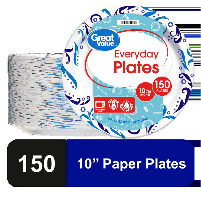 Everyday Disposable Paper Plates, 10