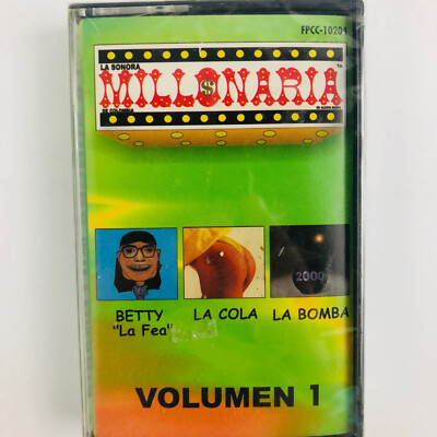 CASSETTE TAPE LA SONORA MILLONARIA BETTY LA FEA LA COLA BOMBA OLVIDALA CALIENTE