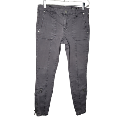 Blank NYC Womens 28 Zip Pocket Skinny Leg Zip grey mid Rise