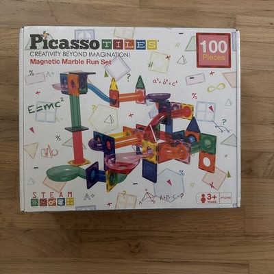 PicassoTiles 100 Piece Set Magnet Building Tiles