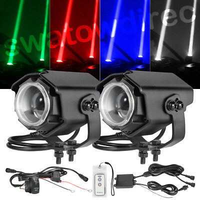For Can-Am Maverick X3 Max UTV Laser RGB LED Whip Lights Whipless Antenna Remote