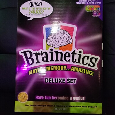 Brainetics Math & Memory System 7 DVD Deluxe Program Set Amazing Genius Learning