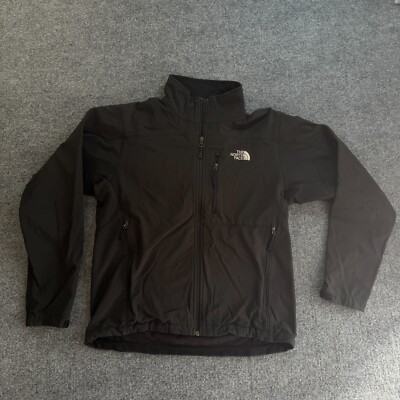North Face Jacket Mens M Apex Full Zip Black Mock Neck Outerwear Outdoors
