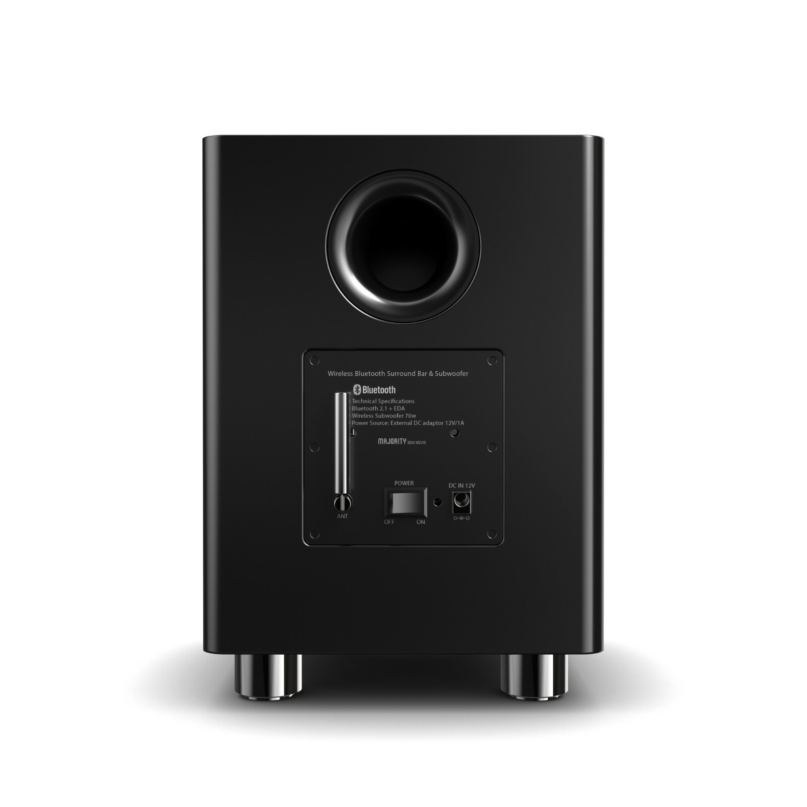 majority 150w tv sound bar wireless subwoofer with bluetooth optical audio