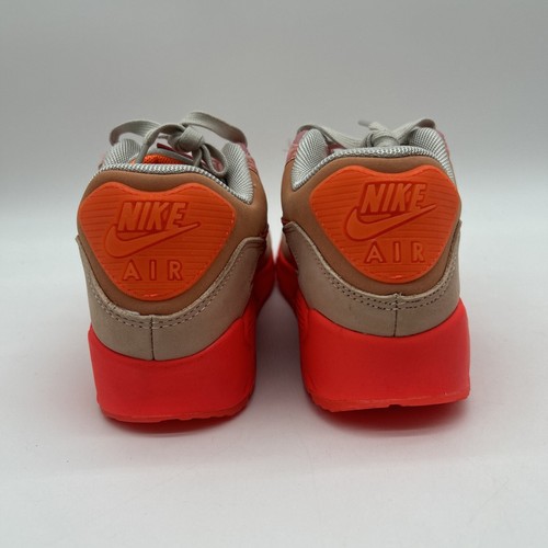 Pre-owned Nike Air Max 90 Bright Crimson Platinum Ct3449-600 Women's Size 8 No Lid In Silver