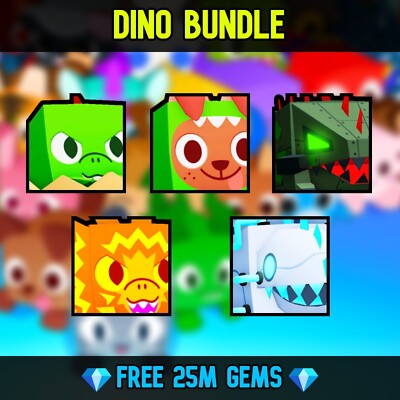 Dino Bundle + FREE 25M GEMS - Pet Simulator 99 - Pet Sim 99 (PS99)