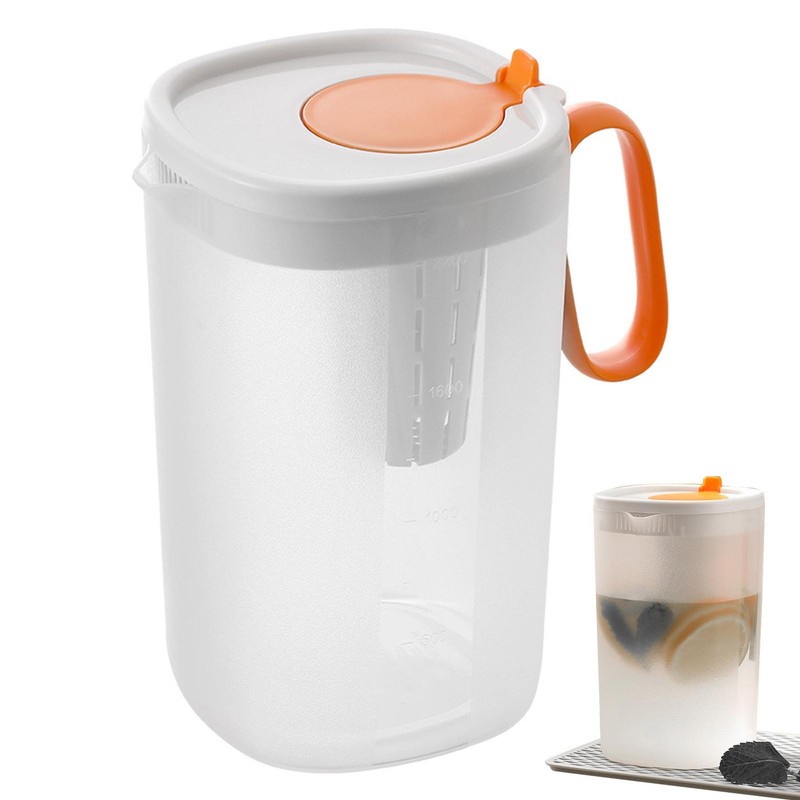 Gallon Pitcher 2.2L Hot Water Clear Kettle With Tea Strainer Cold Brew Adorable
