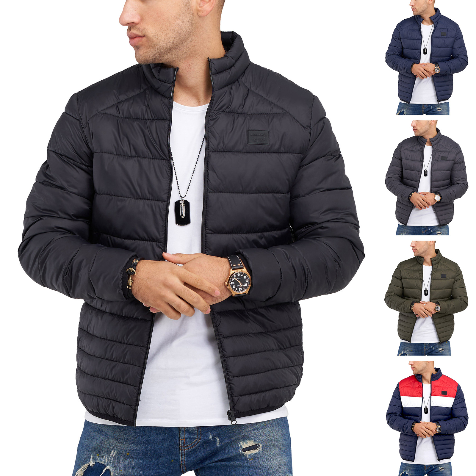 Jack & Jones Herren Infinity Übergangsjacke Steppjacke Casual Leichte Jacke NEU