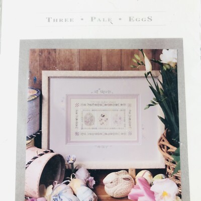 NEW Vintage Shepherds Bush Three Pale Eggs Cross Stitch Kit Easter Cottagecore
