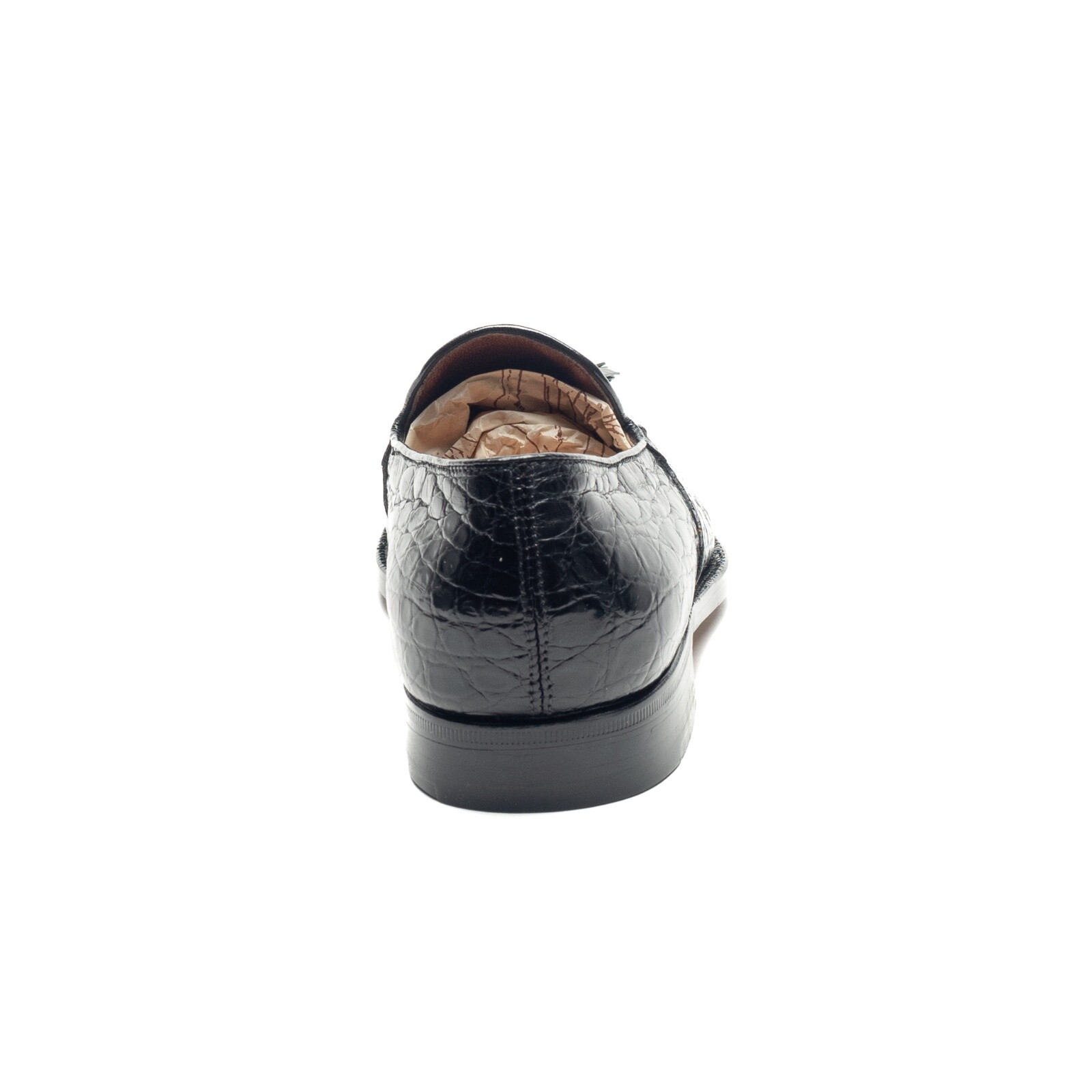 Pre-owned Santoni 10k$ Silvano Lattanzi Crocodile Alligator Shoes Uk: 8 Us: 9 Eu: 42 Tassle Black