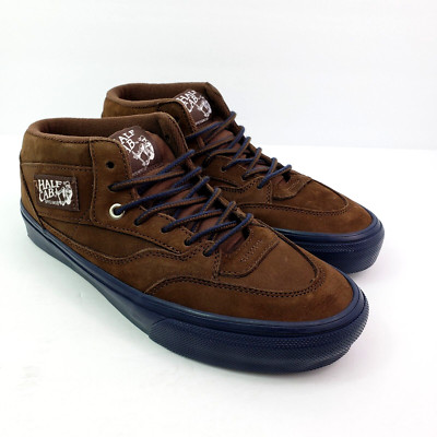 Vans Skate Half Cab Nick Michel Mens Sz 8.5 Brown Navy Suede Skate Sneaker Shoes