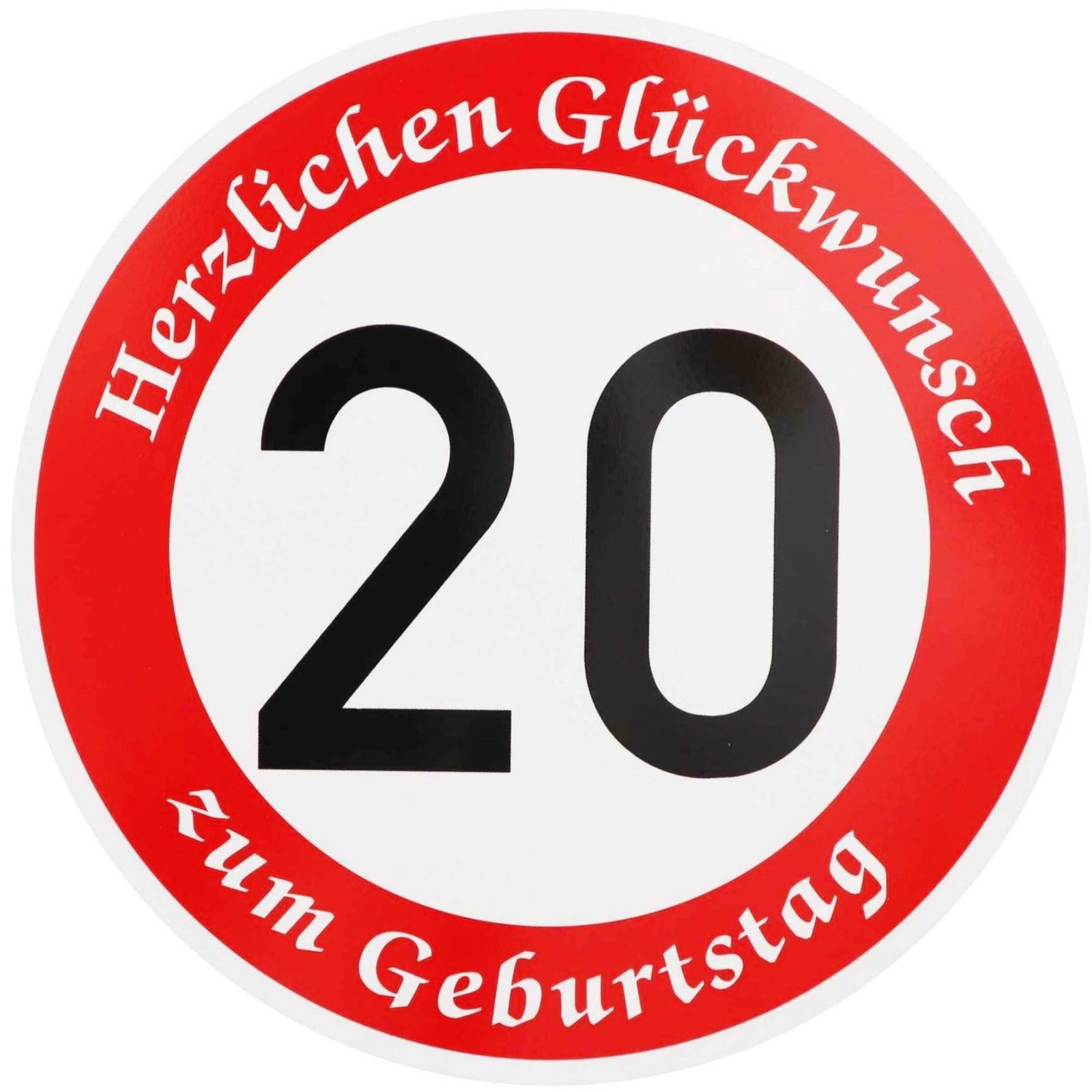Riesiges Geburtstagsschild „Super 20“ – 50 Cm Durchmesser, Aus Stabiler Pappe