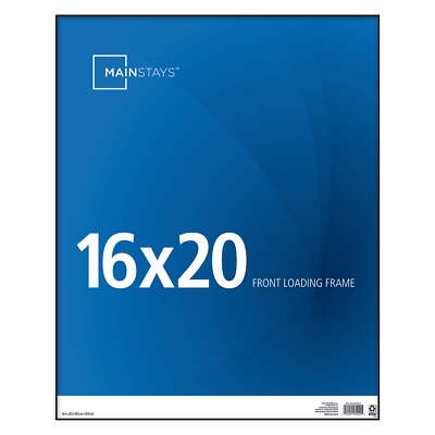 16x20 Wall Picture Frame, Front Loading, Black