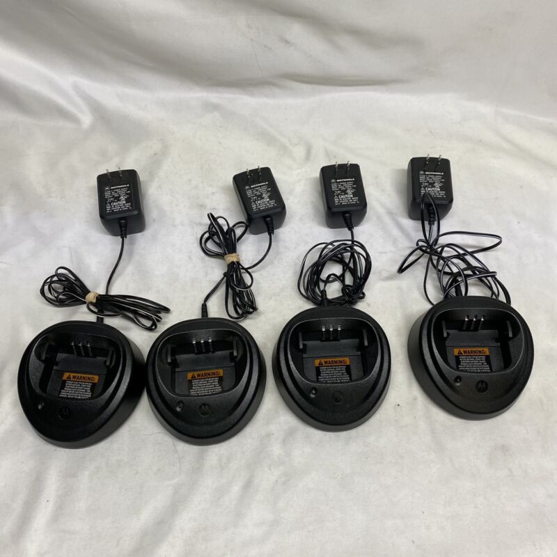 LOT OF 4 Motorola WPLN4154AR Standard Charger for CP200 PR400 CP150 CP200XLS
