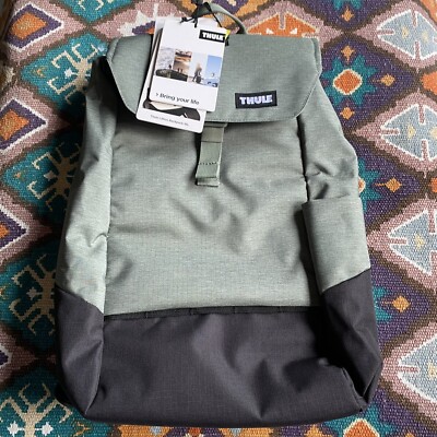 NEW Thule Lithos Backpack 16L Agave Black Laptop Sleeve Padded Back & Shoulders