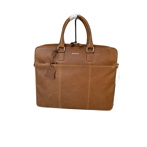 Adamonde - Classic Genuine Leather Briefcase//Laptop Bag - Brown