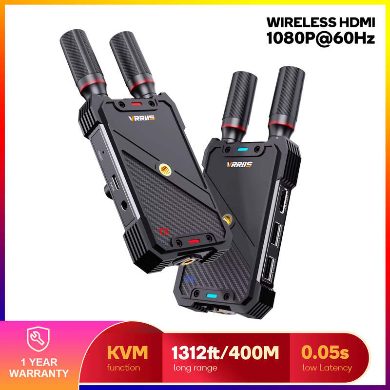400M Wireless Transmitter and Receiver HDMI Video KVM Extender 5G 1080P 0.05S La