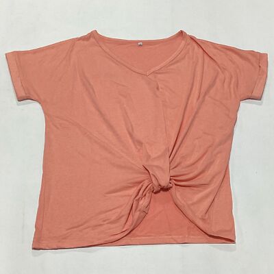 Womens Orange Short Sleeve T Shirt Size Medium M EUC